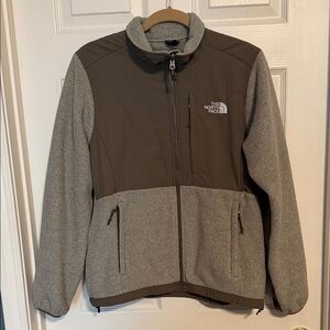 The North Face Gray and Brown Denali Jacket